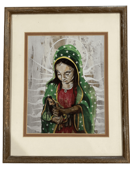 Virgin Guadalupe Doll Art Print - Framed Spiritual Art