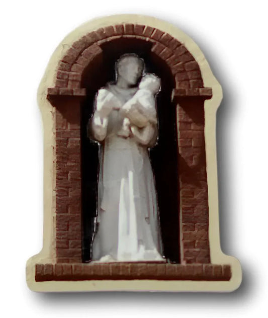 Ysleta Mission Patron Saint Anthony Vinyl Matte Sticker – 2.8" x 3" - Ysleta Mission Gift Shop