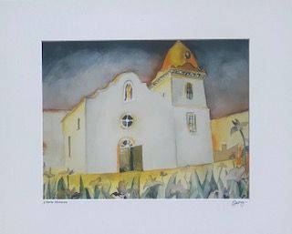 "Ysleta Revisited" Original Artwork - 11x14 Watercolor Print Matted to 16x20, Signed by Artist