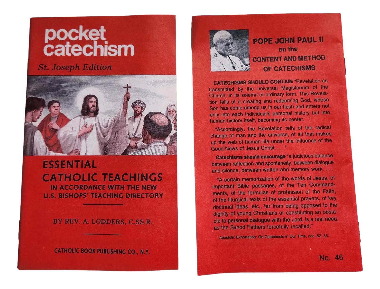 Book Pocket Catechism St. Joseph Edition Essential Catholic Teachings 62 Pages