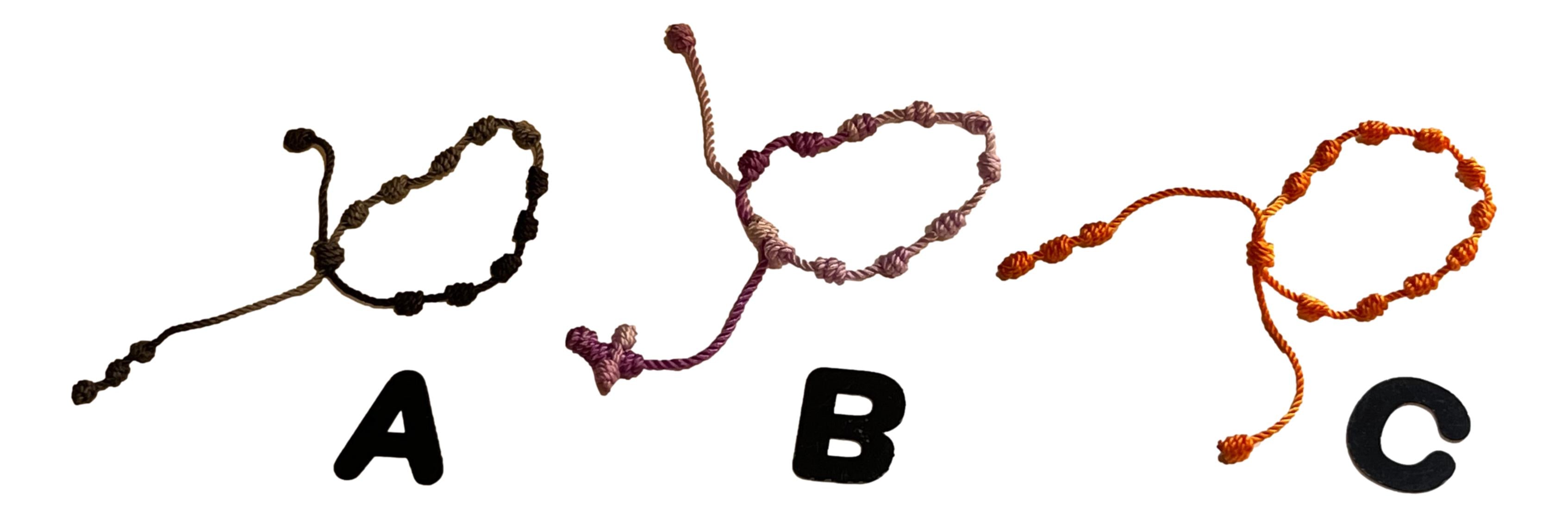 Bracelet Rosary Knotted Adjustible Various Designs