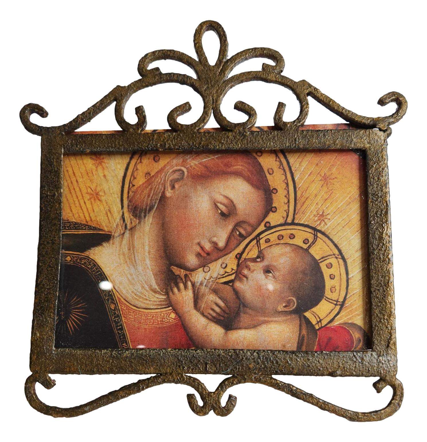 The Madonna Of The Magnificat Sandro Botticelli 1482 Frame Table Top Textured - Ysleta Mission Gift Shop