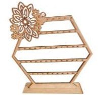 Jewelry Stand Wood Laser Cut Handcrafted