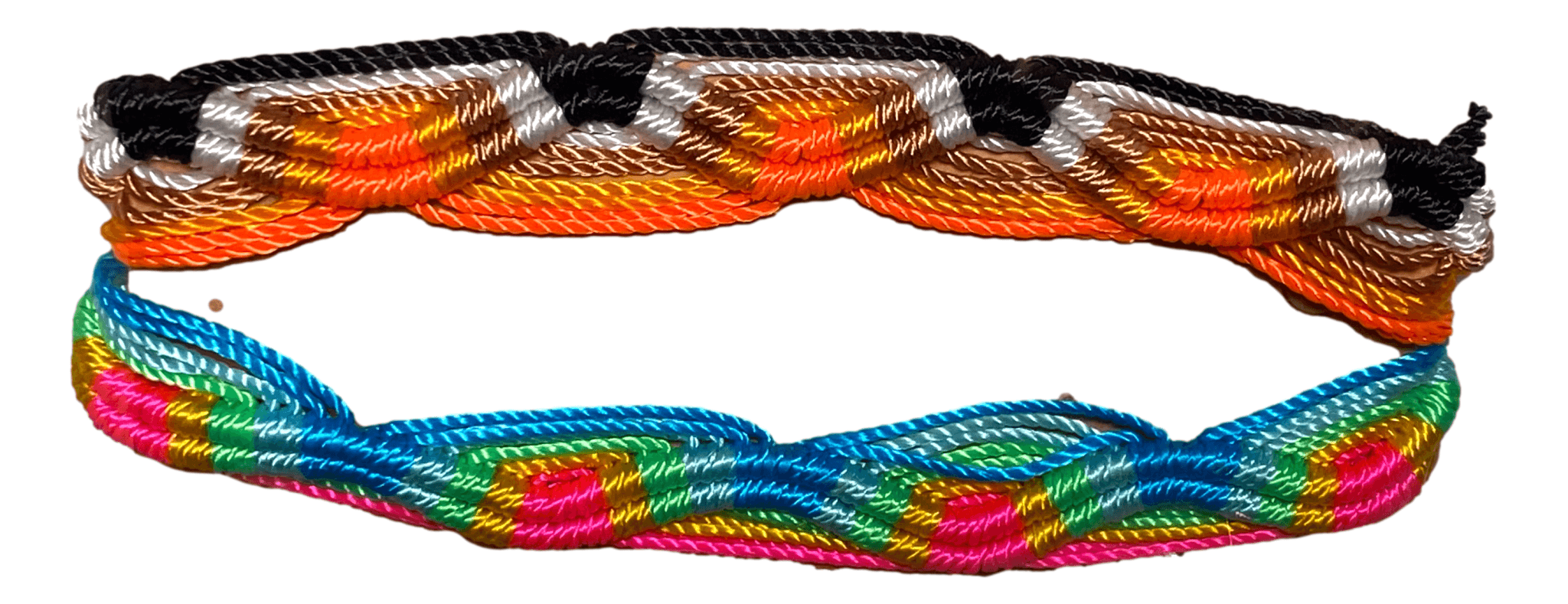 Bracelet Friendship "You & Me" Paired Set of 2 Various Colors Handwoven Nylon by Local Artisan - Ysleta Mission Gift Shop- VOTED El Paso's Best Gift Shop