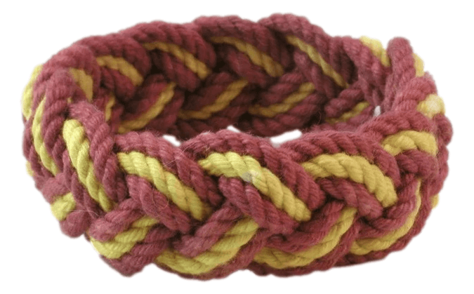 Bracelet Multiple Colors Cord Up-Cycled Rope Slip-On Soft Rugged Segments Stitched Ends Shrinks When Wet - Ysleta Mission Gift Shop- VOTED El Paso's Best Gift Shop