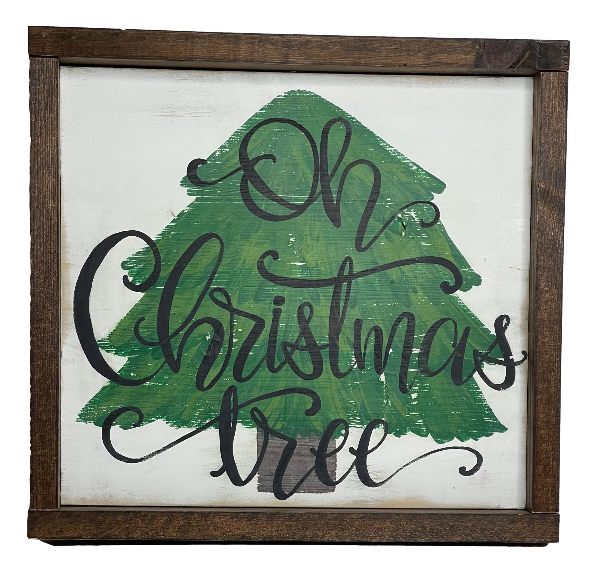 Canvas Holiday Wood Plaque Handpainted L: 12 inches X W:12 inches - Ysleta Mission Gift Shop- VOTED 2022 El Paso's Best Gift Shop