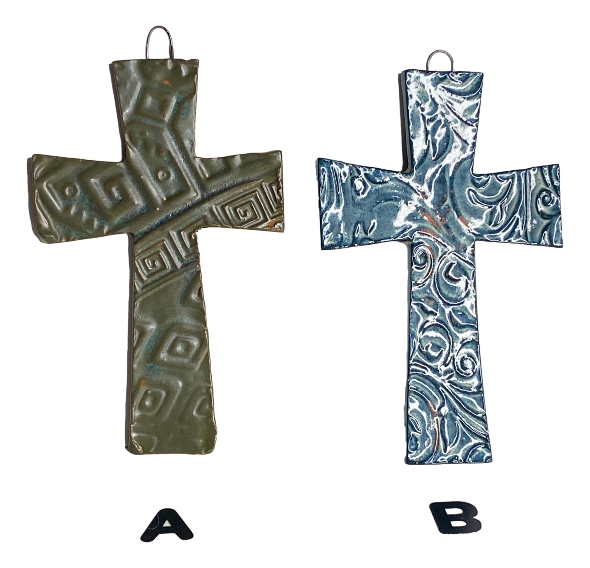 Cross Glazed Clay Handcrafted