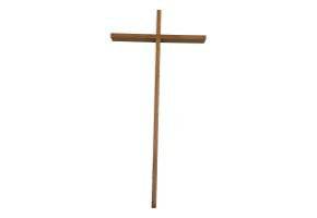 Cross Thin Light Wood Religious New Old Stock - Ysleta Mission Gift Shop