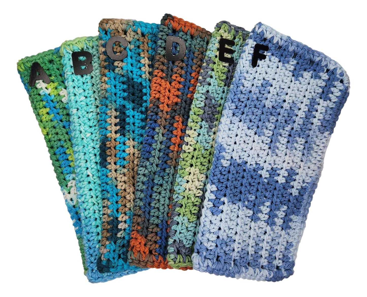 Dish Cloth Knit Single Multi-Color Handwoven by New Mexico Artist 10 L x 9 W Inches - Ysleta Mission Gift Shop- VOTED 2022 El Paso's Best Gift Shop