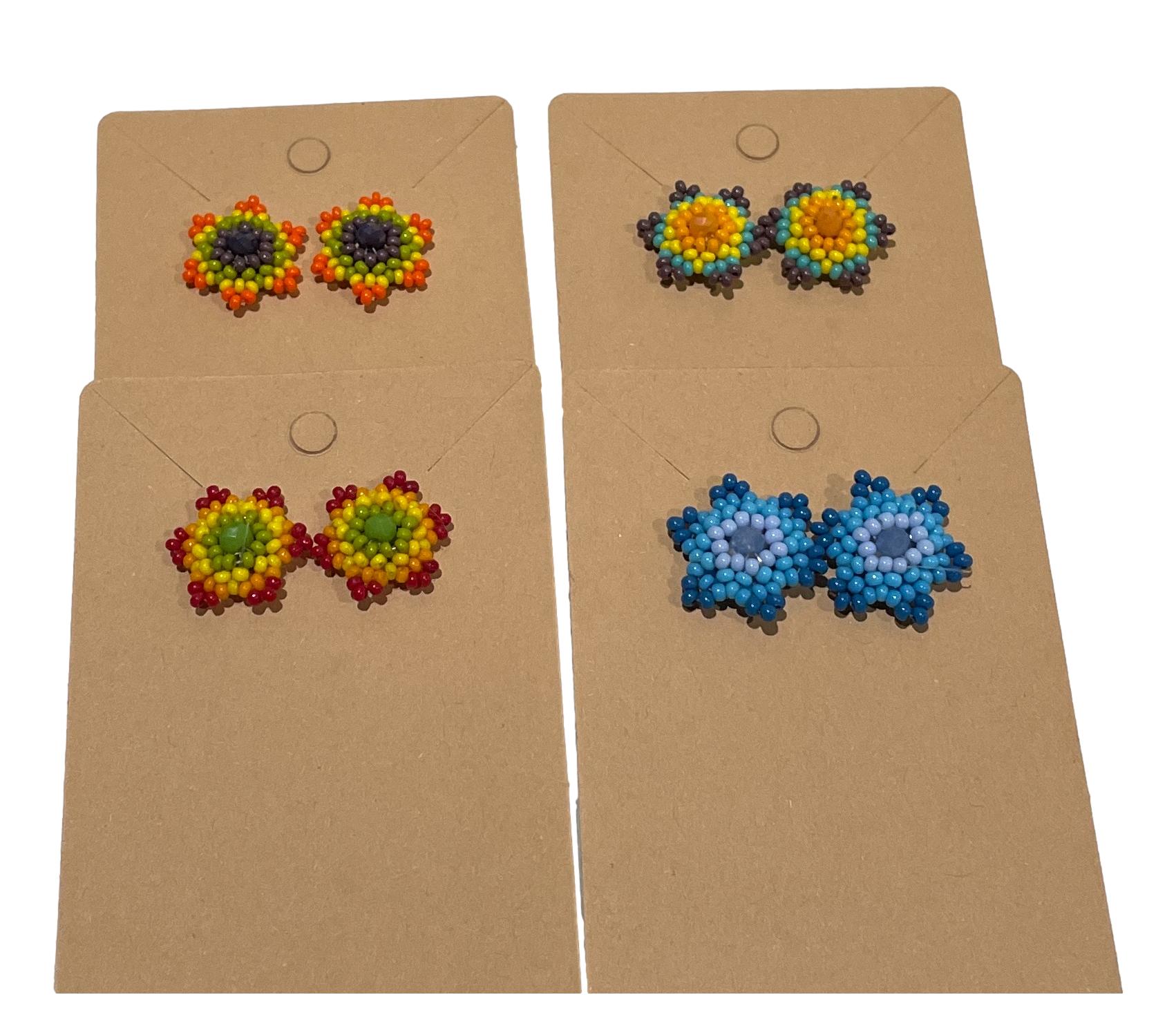 Earrings Beaded Multi-Color Handmade By Toadily - Ysleta Mission Gift Shop- VOTED El Paso's Best Gift Shop