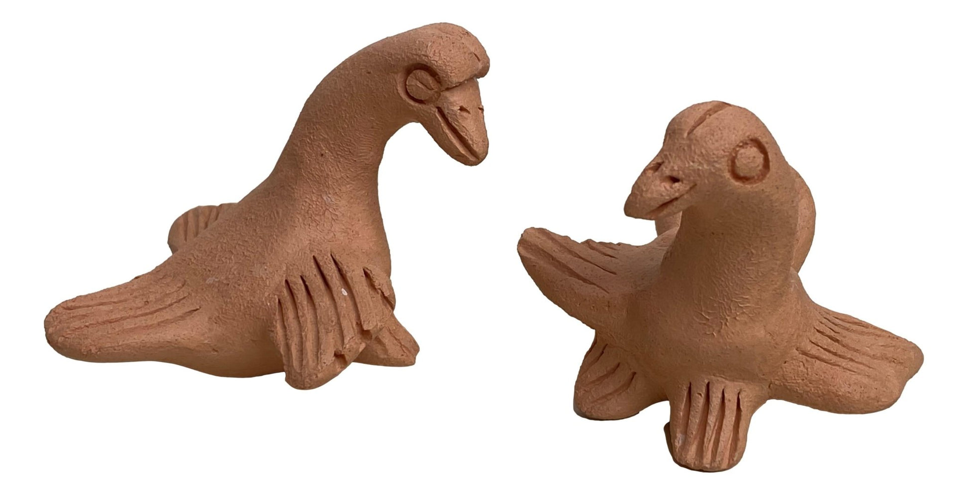 Figurines Clay Native American Turtle Doves Handcrafted by Local Artisan L.B. 2 L x 2 W x 2 H Inches - Ysleta Mission Gift Shop- VOTED 2022 El Paso's Best Gift Shop