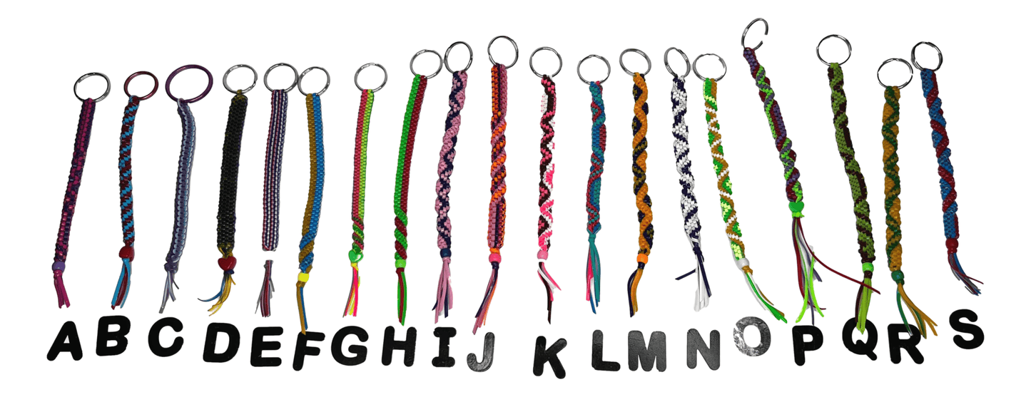 Keychain Boondoggle Braided String Handcrafted