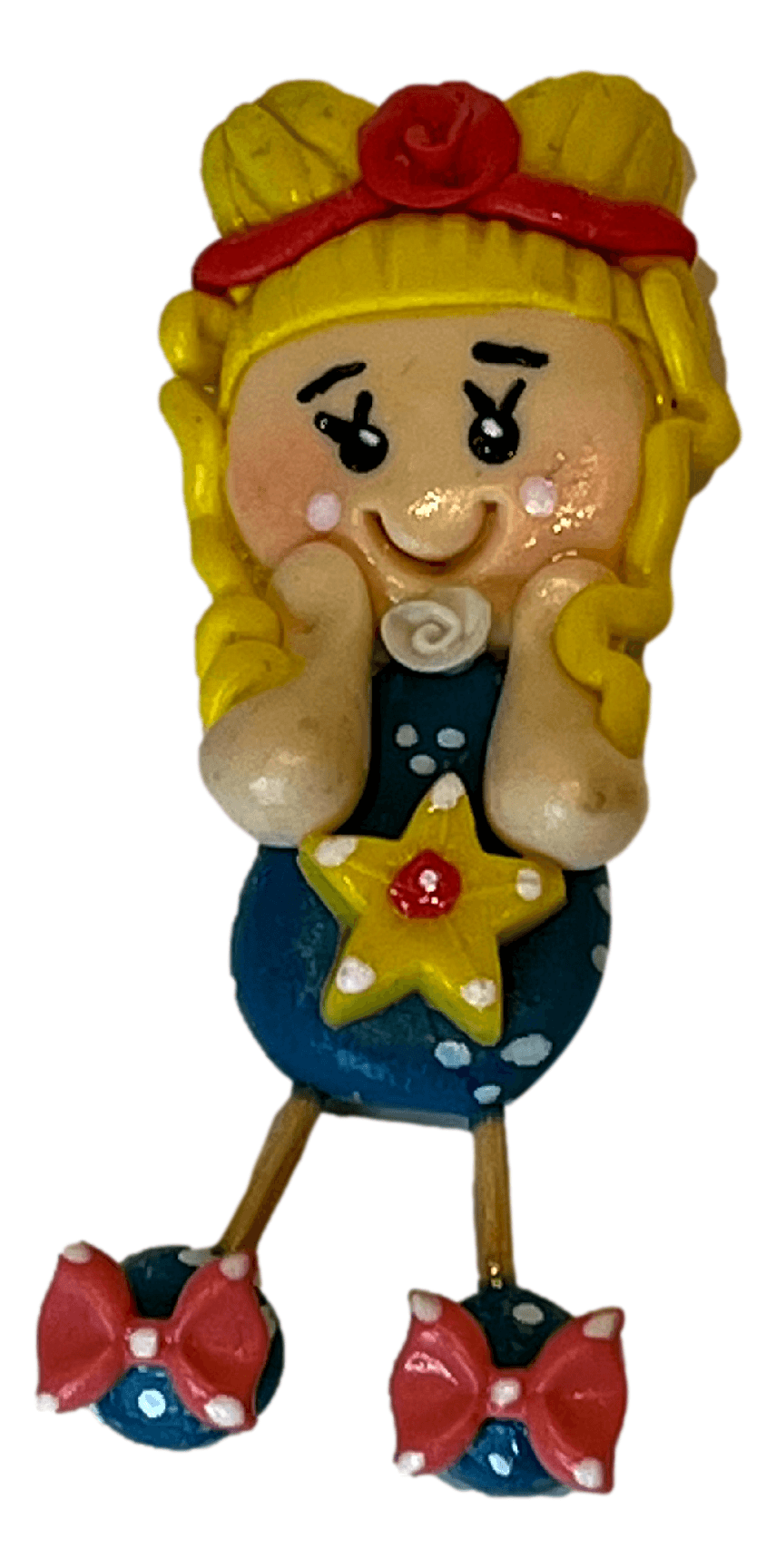 Magnet Baked Clay Girls L: 3 inches X W: 1.5 inches - Ysleta Mission Gift Shop- VOTED El Paso's Best Gift Shop