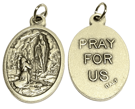 Saint Medal Our Lady of Lourdes Pray for Us - Ysleta Mission Gift Shop