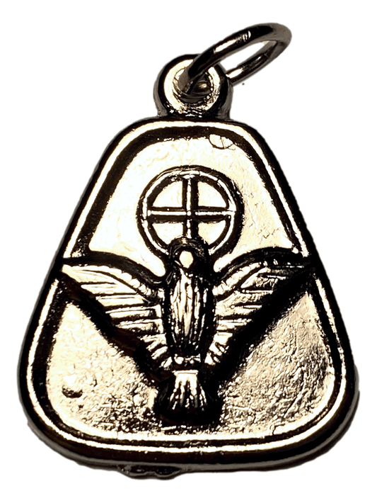 Saint Medal Dome Shape Holy Spirit - Ysleta Mission Gift Shop