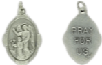 Saint Medal Guardian Angel Pray for Us Unique Oval Shape - Ysleta Mission Gift Shop