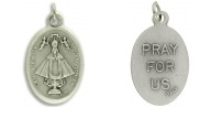 Medal Our Lady of San Juan De Los Lagos Pray for Us Italian Double-Sided Silver Oxidized Metal Alloy 1 inch - Ysleta Mission Gift Shop- VOTED El Paso's Best Gift Shop