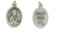 Medal Saint Kateri Tekaka Patron Saint of Environment and Ecology Pray for Us Italian Double-Sided Silver Oxidized Metal Alloy 1 inch - Ysleta Mission Gift Shop- VOTED El Paso's Best Gift Shop