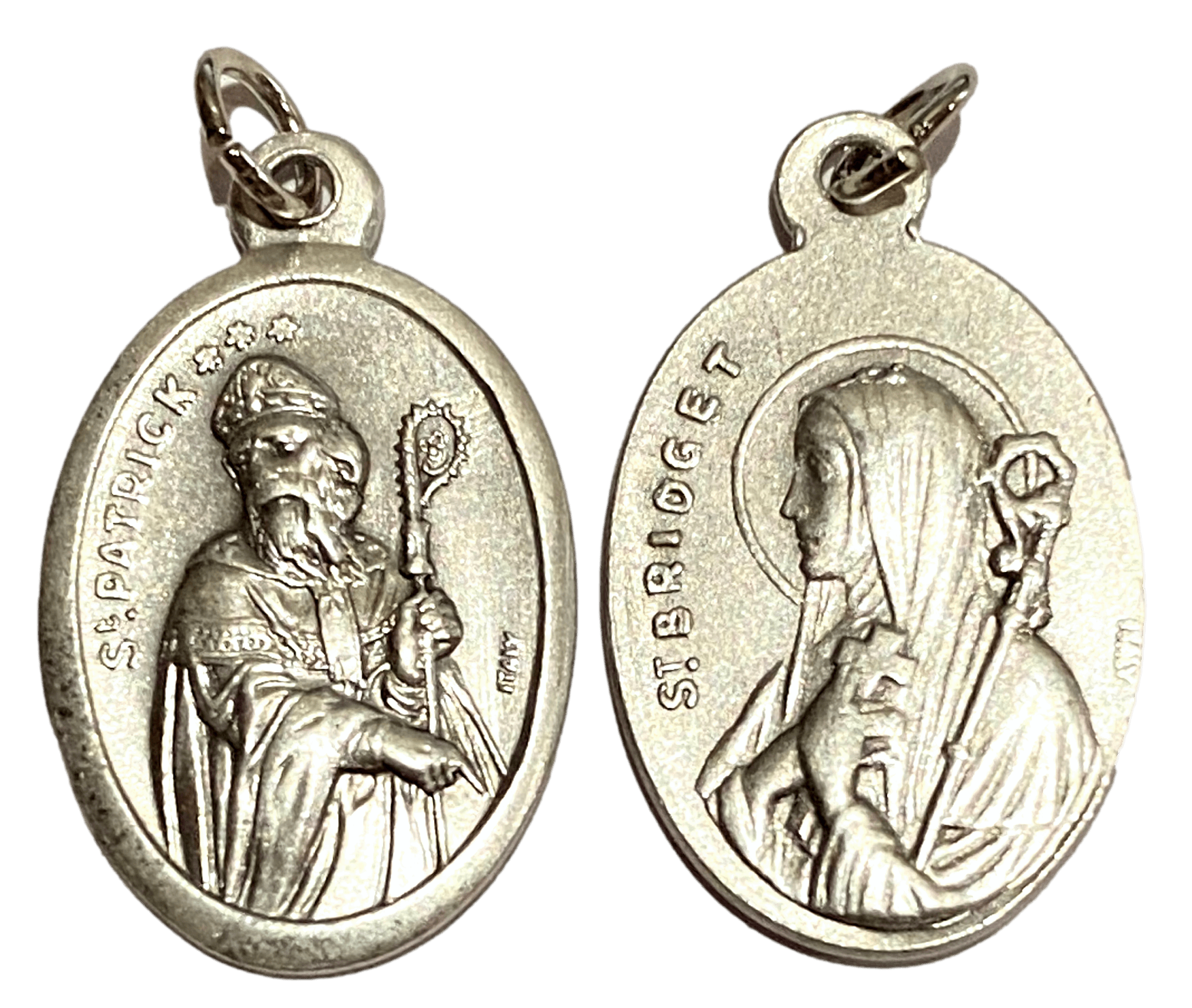 Saint Medal Saint Patrick Saint Bridget - Ysleta Mission Gift Shop