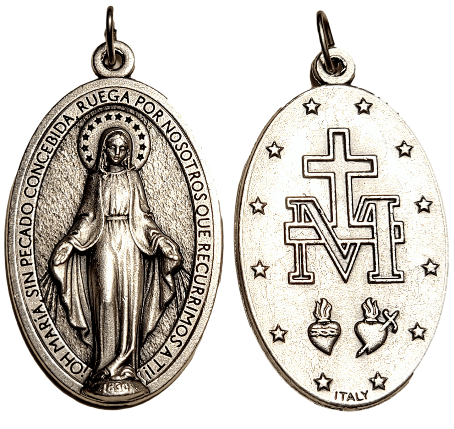 Saint Medals Our Lady of Miracles Miraculous l Metal Alloy - Ysleta Mission Gift Shop