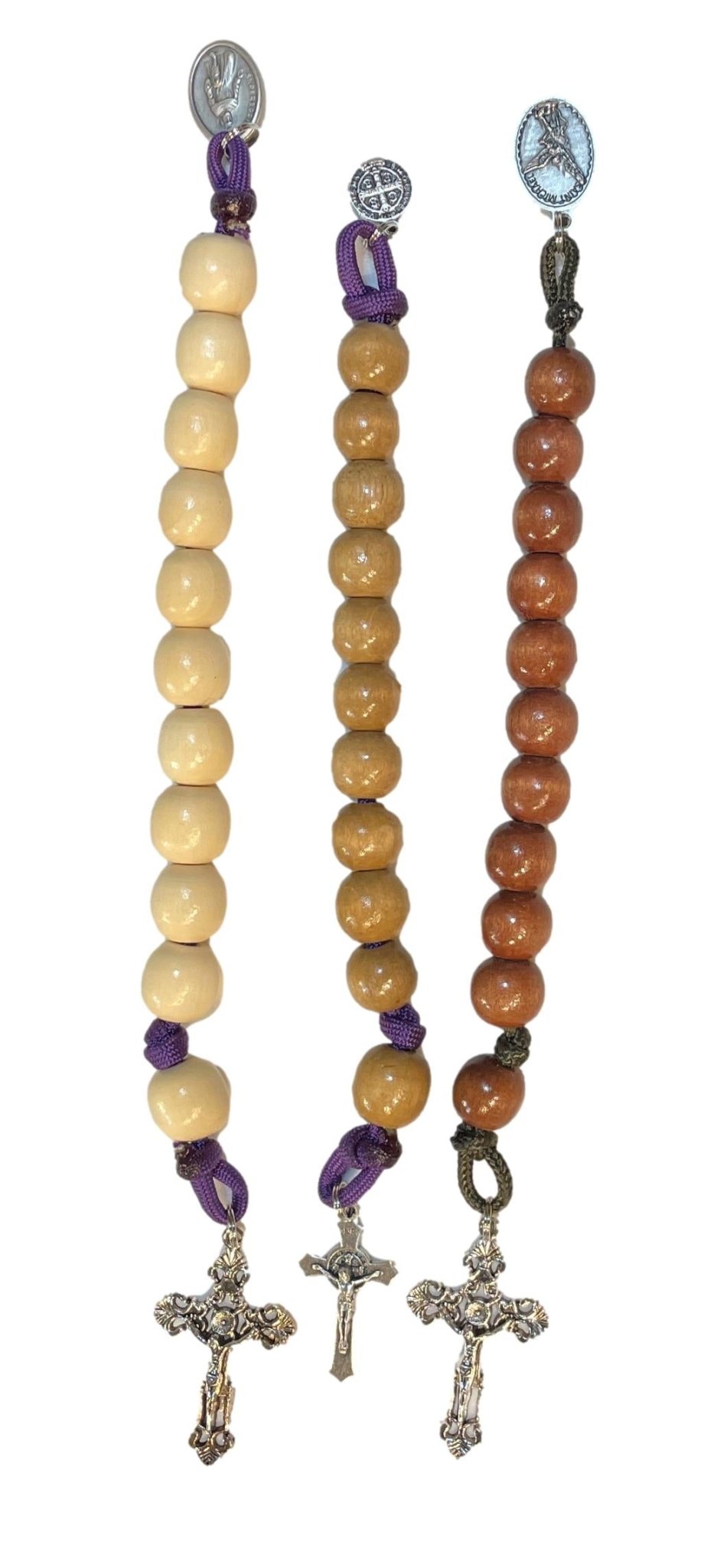 Rustic Rosary Large Wood Beads Handcrafted Ysleta Mission Gift Shop