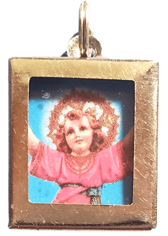 Necklace Religious Mini Metal Frame Handcrafted Artisans in Peru Santo Nino - Ysleta Mission Gift Shop- VOTED El Paso's Best Gift Shop