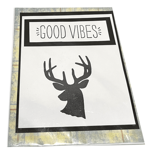 Note Card Miscellaneous Good Vibes Deer Handcrafted