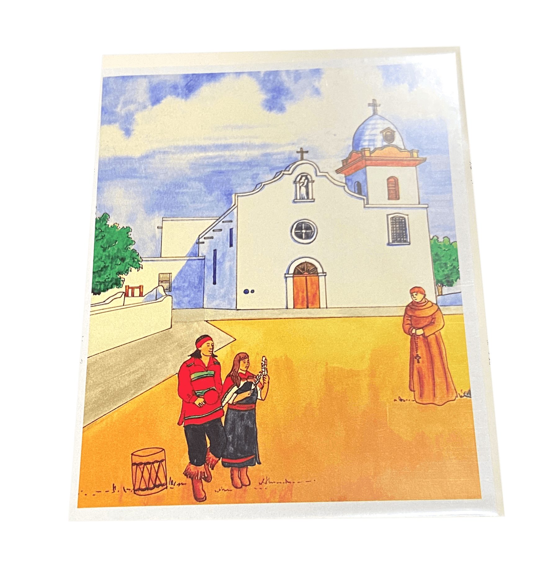 Note Card Ysleta Mission By Maria Watercolor - Ysleta Mission Gift Shop- VOTED El Paso's Best Gift Shop