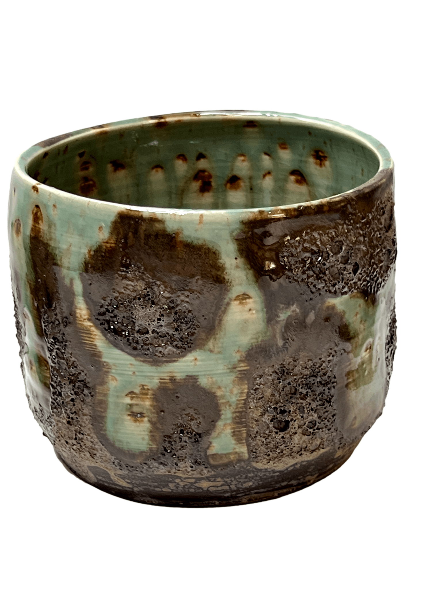Pottery Planter Pot Wheel Thrown Clay Creatively Glazed Handcrafted By New Mexico Artist - Ysleta Mission Gift Shop- VOTED El Paso's Best Gift Shop