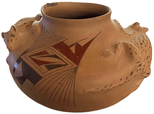Vase Pottery Mata Ortiz Rita Talavera Quezada Animal Impression Signed Handcrafted