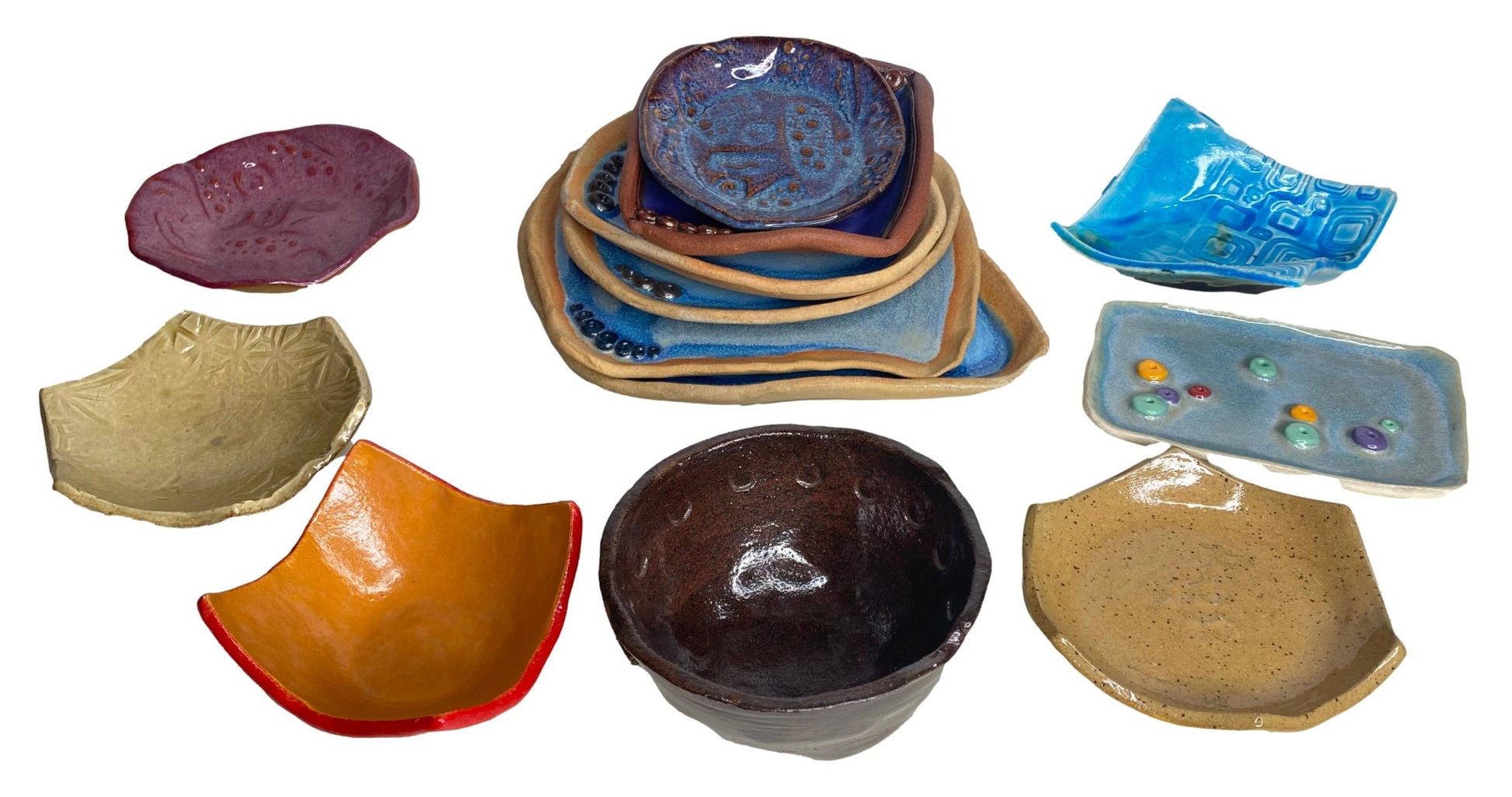 Tray Pottery Stoneware Glazed Handcrafted