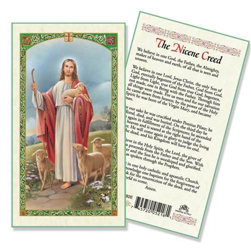 Prayer Card Nicene Creed I Believe In One God Laminated HC9-082E - Ysleta Mission Gift Shop- VOTED El Paso's Best Gift Shop