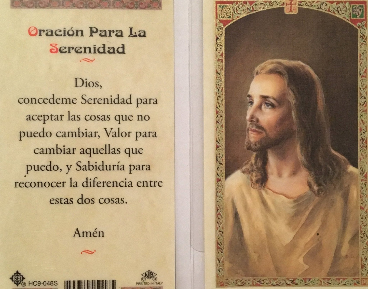 Prayer Card Oracion Para La Serenidad SPANISH Laminated HC9-048S - Ysleta Mission Gift Shop- VOTED El Paso's Best Gift Shop