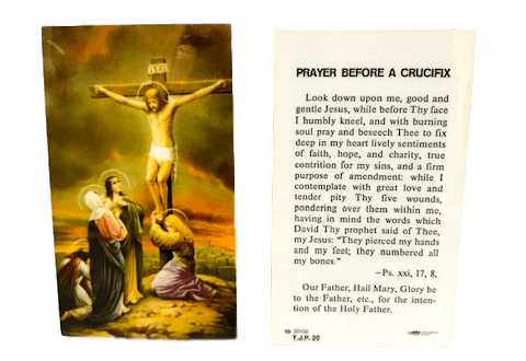 Prayer Card Prayer Before A Crucifix Laminated TJP20 - Ysleta Mission Gift Shop- VOTED El Paso's Best Gift Shop