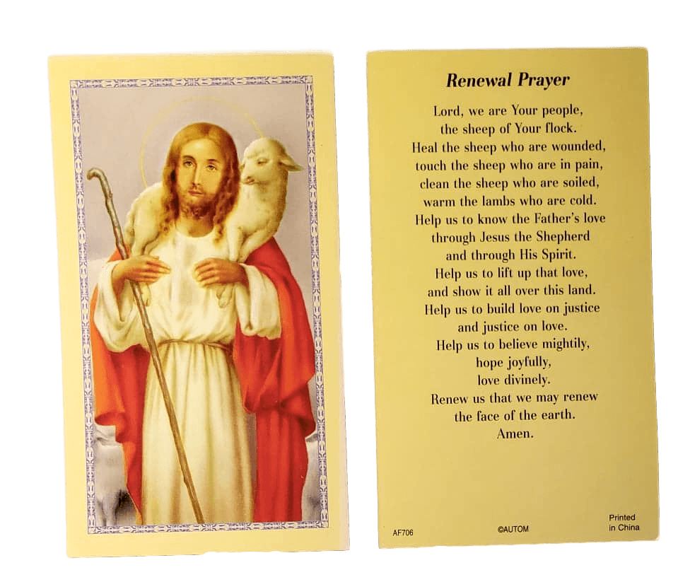 Prayer Card Renewal Prayer No Laminated AF - Ysleta Mission Gift Shop