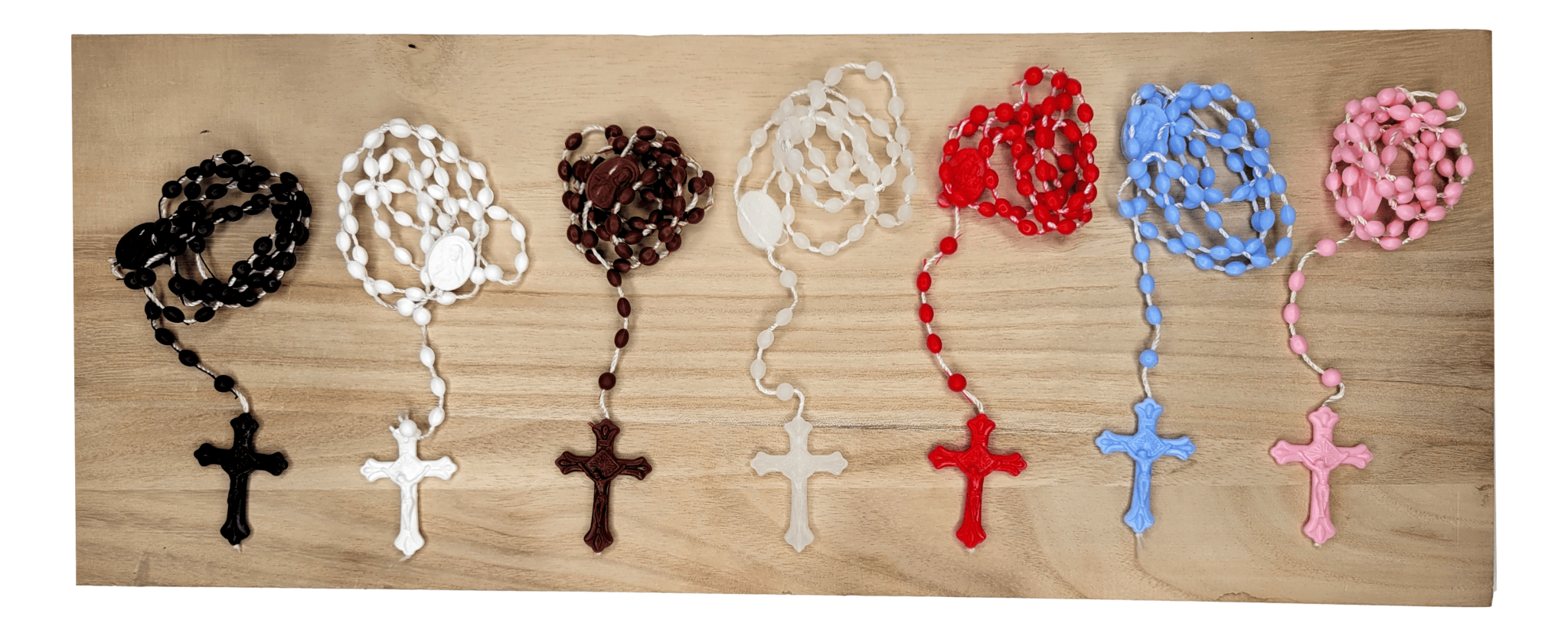 Rosary Beads Multiple Colors Made in Italy Length 17 inches - Ysleta Mission Gift Shop- VOTED El Paso's Best Gift Shop