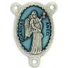 Rosary Parts Guardian Angel Blue Enamel Centerpiece - Ysleta Mission Gift Shop