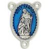 Rosary Parts Holy Family Blue Enamel Centerpiece 1 1/8 Inches - Ysleta Mission Gift Shop- VOTED El Paso's Best Gift Shop
