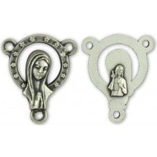 Rosary Parts Our Lady Rosary Jesus Center Piece 3/4 inch - Ysleta Mission Gift Shop- VOTED El Paso's Best Gift Shop