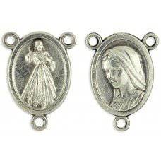 Rosary Parts Small Divine Mercy Our Lady of Medjugorje Oval Rosary Center - Ysleta Mission Gift Shop