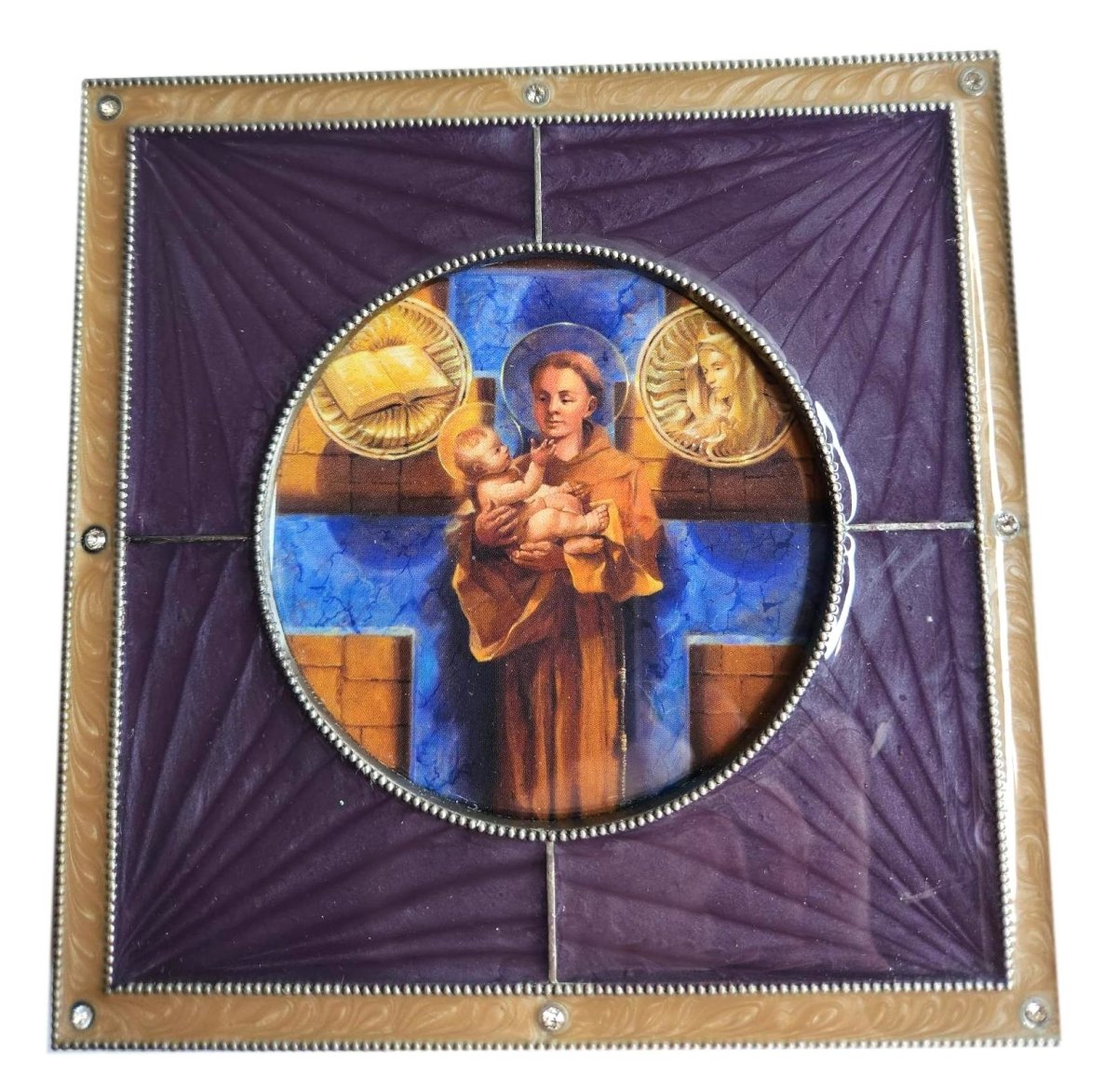 Saint Anthony Frame TabletopH: 6 inches X W: 6 inches - Ysleta Mission Gift Shop