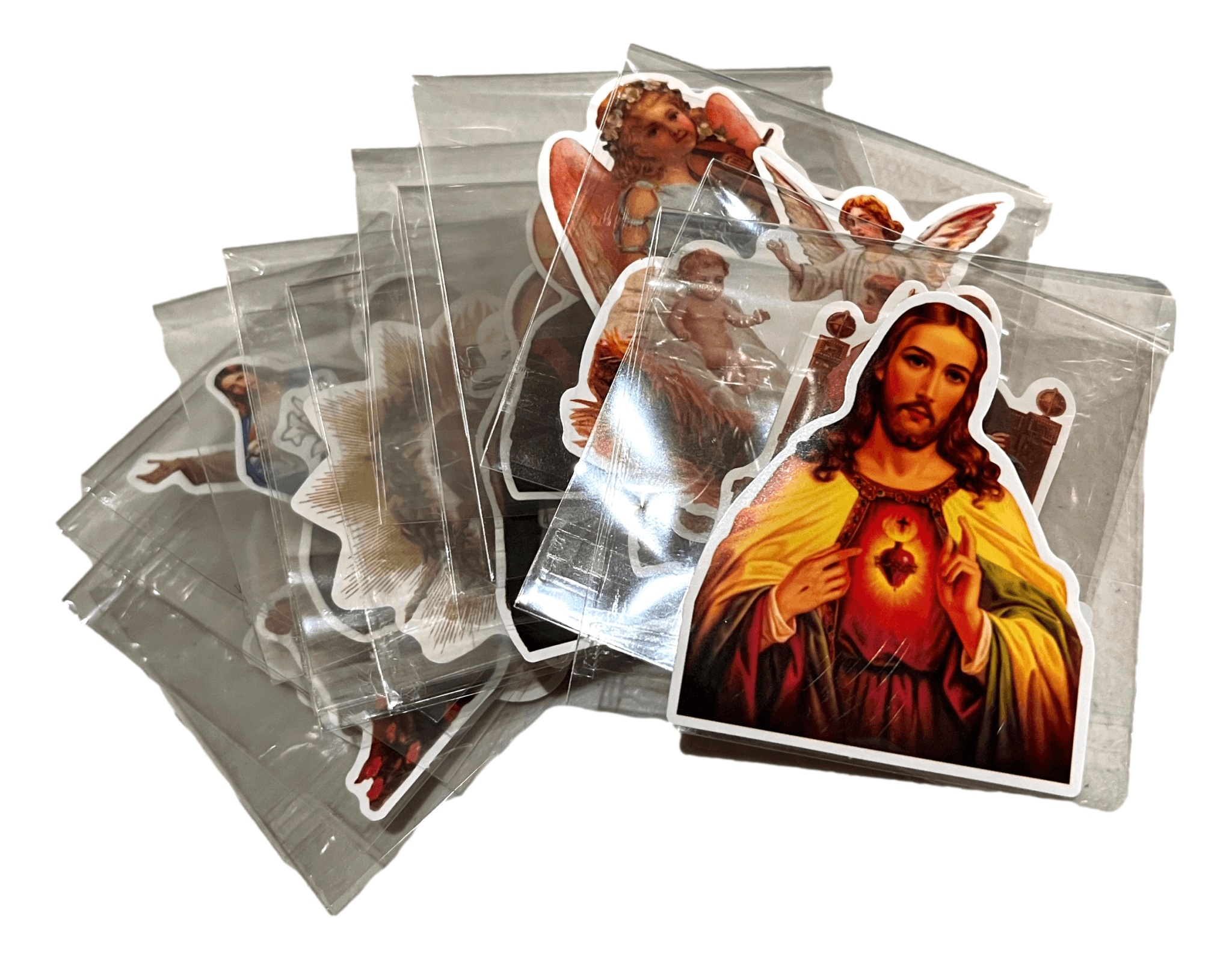 Stickers Religious Themed High-Quality PVC Vinyl Decorative Water-Resistant Glossy UV Resistant - Ysleta Mission Gift Shop- VOTED El Paso's Best Gift Shop