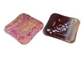Tabletop Art Catch-All Fused Glass Trinket Handcrafted By New Mexico Artist - Ysleta Mission Gift Shop- VOTED El Paso's Best Gift Shop