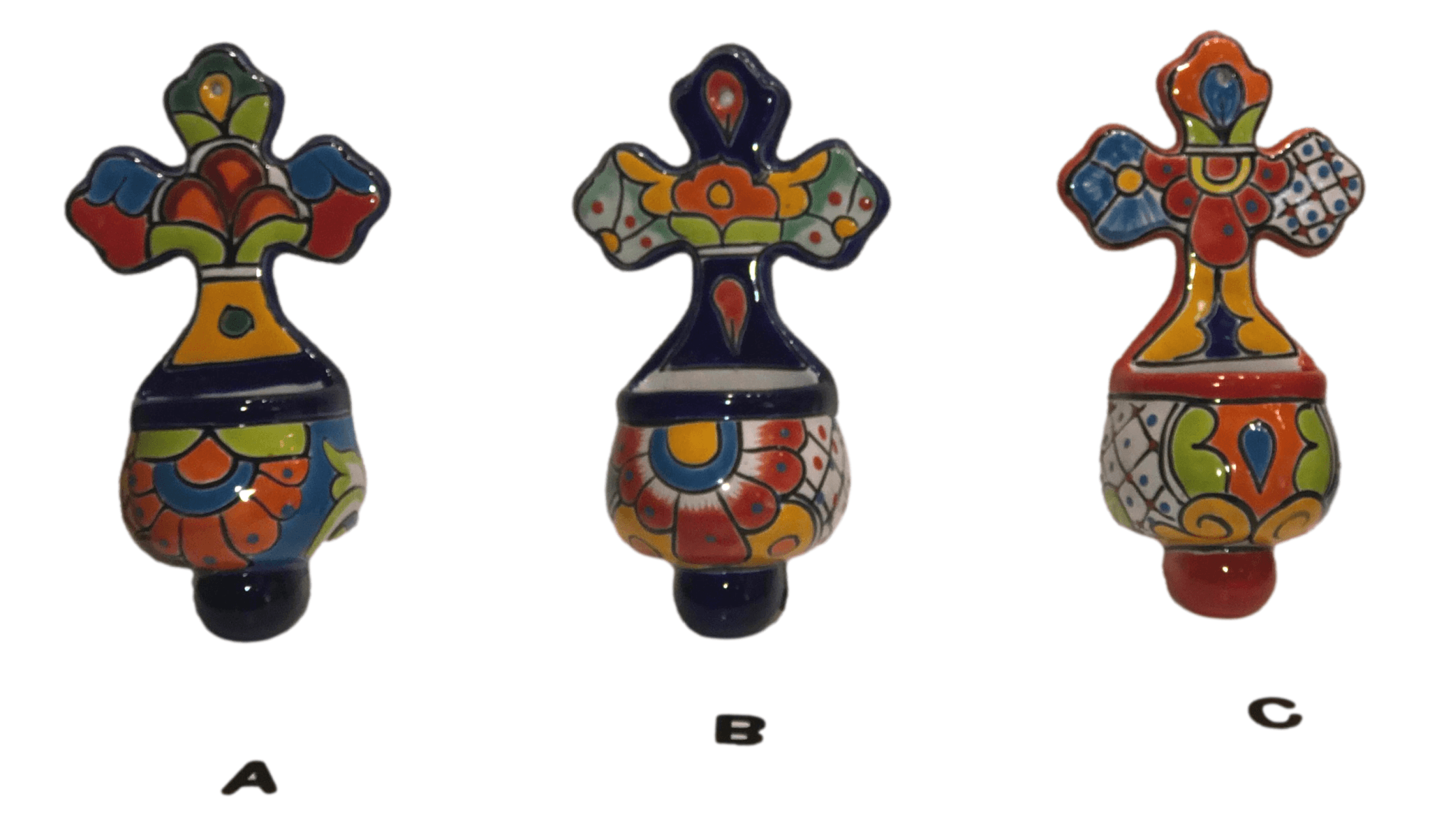 Talavera Cross Holy Water Font Large Handcrafted By Skilled Mexican Artisans L: 10.5 inches X W: 6 inches - Ysleta Mission Gift Shop- VOTED 2022 El Paso's Best Gift Shop