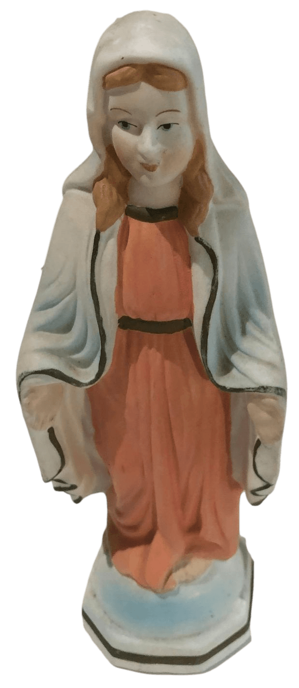 Virgin Mary From Indianapolis Porcelain 8"H - Ysleta Mission Gift Shop- VOTED El Paso's Best Gift Shop
